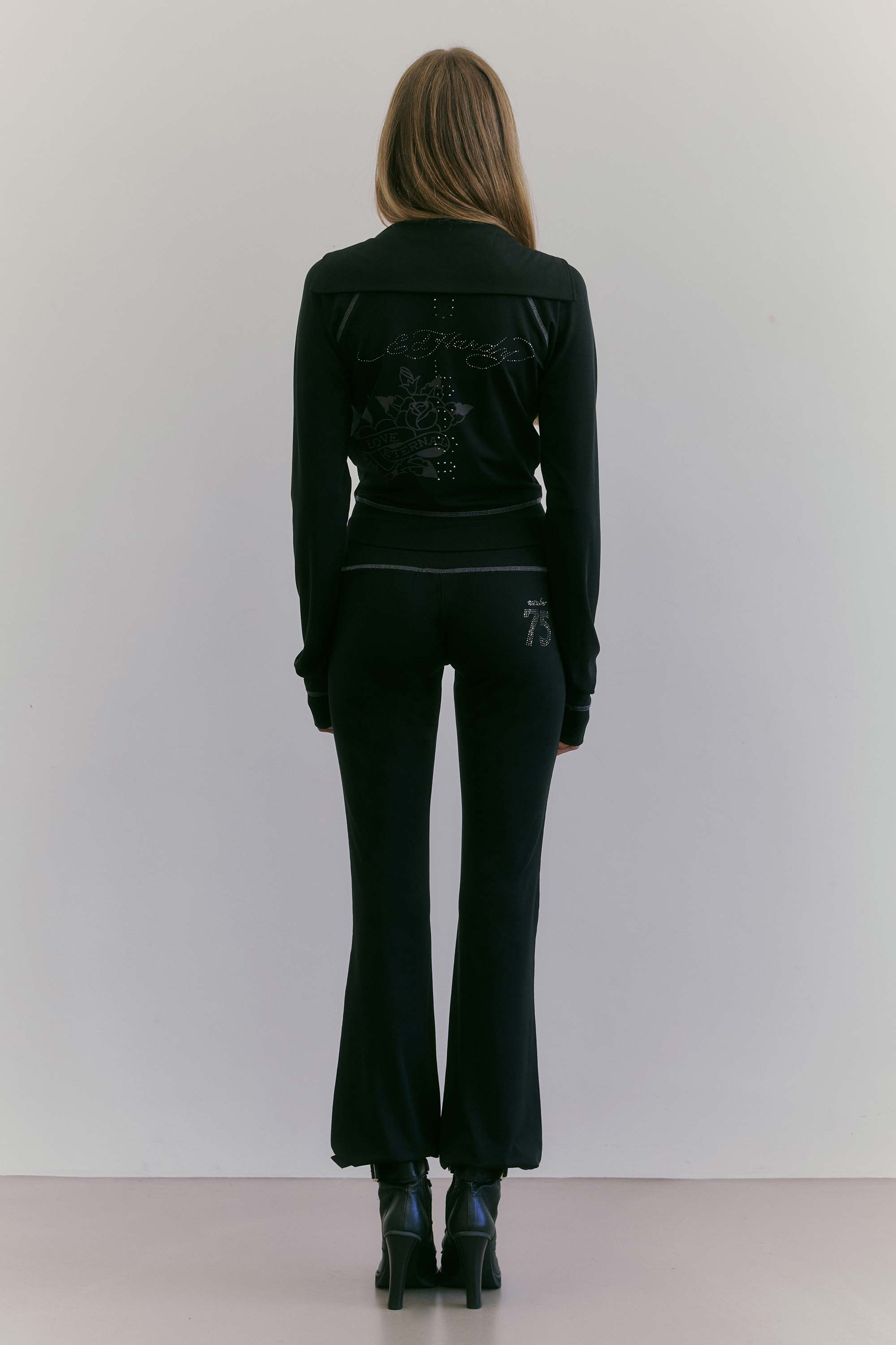 [Sculptor X Ed Hardy] Jersey Track Zip-Up Black